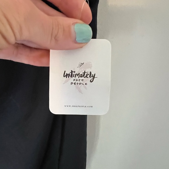 Free People Catching Cosmos Black Satin Lace Bodysuit - Picture 10 of 10